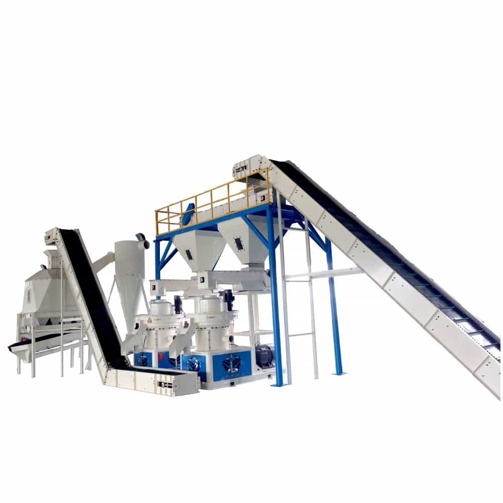 Wood pellet plant production line